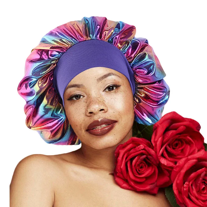 

Роскошная женская мягкая Ночная шляпа с ярким лазерным рисунком