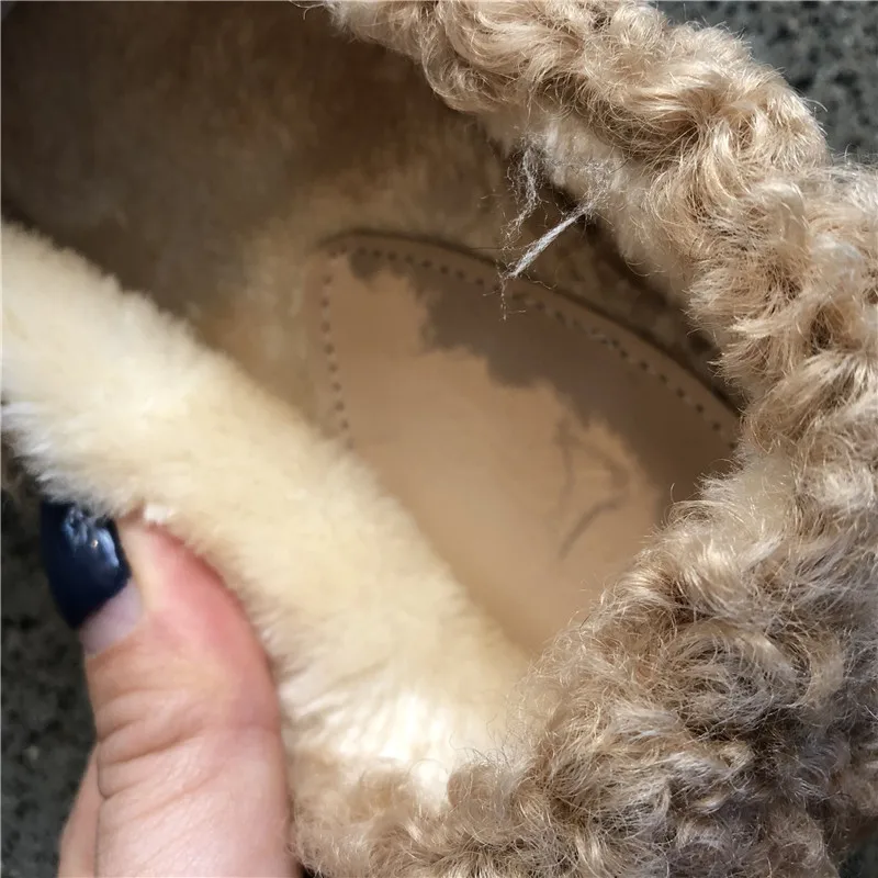 Меховые мокасины Женская зимняя домашняя обувь Брендовые женские пушистые и