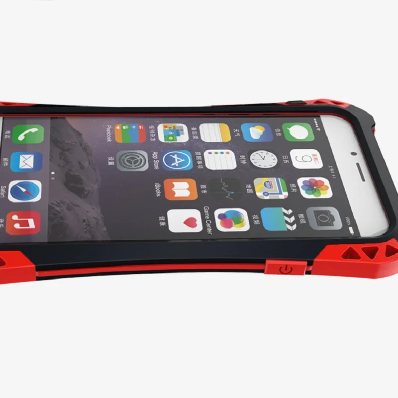 R-Just Full Body Case For iPhone 6S 6 Plus Shockproof Metal Armor Gorilla Glass Hybrid Cover Coque SE 5S 5 Phone |