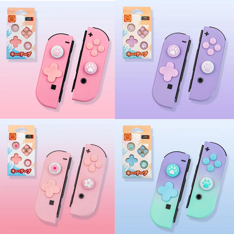 para Nintendo Switch Protetora para Interruptor Joystick Botão Polegar Vara Aperto Capa Lite Mini Joy-con Controlador Pele Colorida