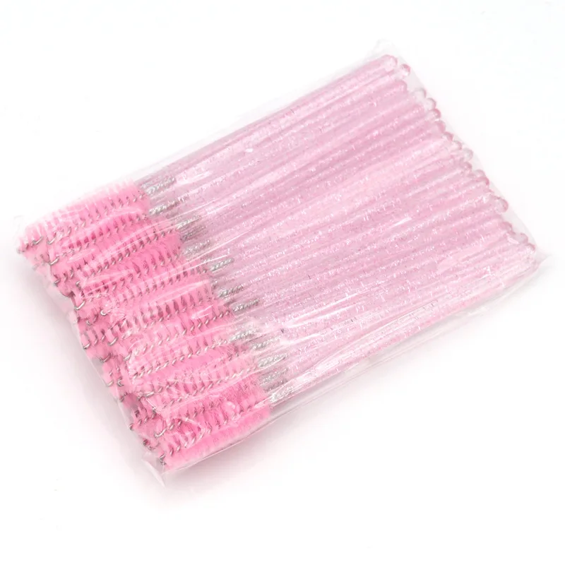 

500Pcs/Pack Disposable Crystal Eyelash Brush Comb Eye Lashes Extension Mascara Wands Makeup Professional Beauty Tool