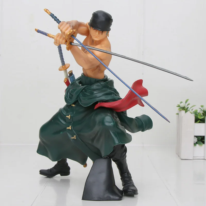 Аниме one piece Figure Roronoa Зоро фигурка битва Версия ренгоку онигири Зоро ПВХ модель куклы 13-26 см игрушки - Цвет: 11978 18cm Zoro bag