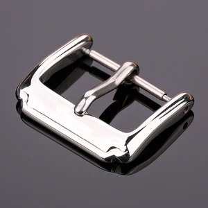 HENGRC полированная застежка для ремешка часов из нержавеющей стали 16 18 20 22 мм ремешок для часов с пряжкой