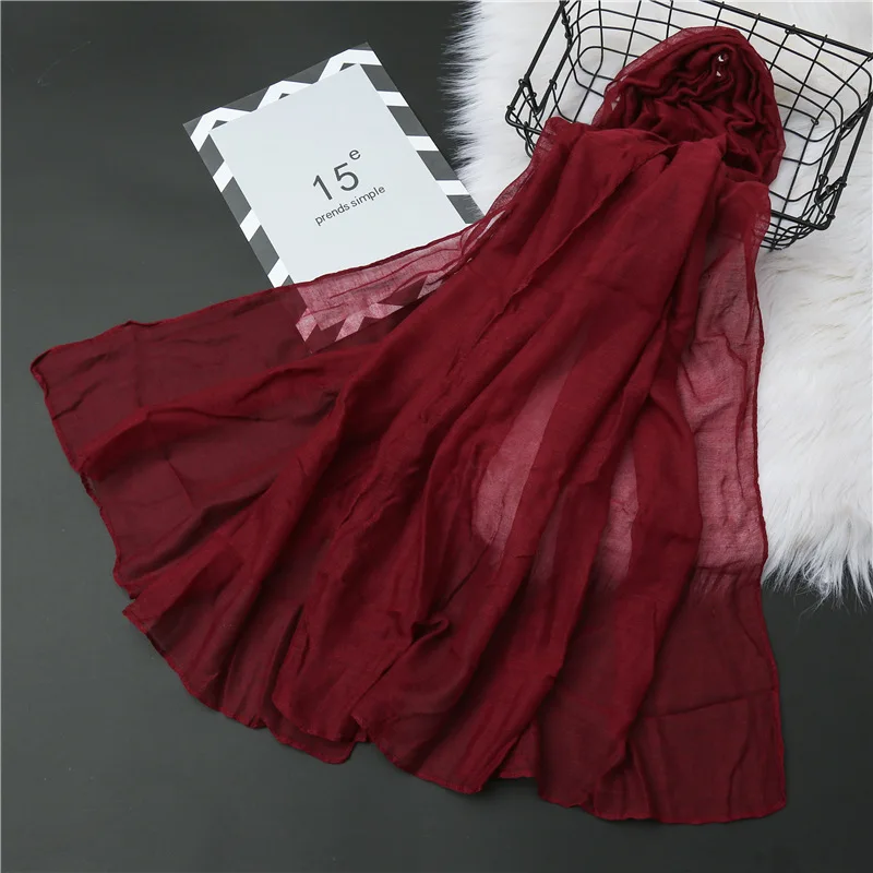 Повседневный женский шарф 2021 однотонные Мягкие Длинные женские шали и палантины