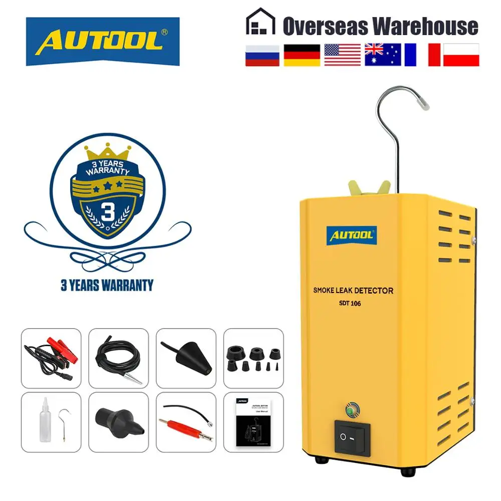 Автомобильный детектор утечки дыма AUTOOL 2020 SDT106|Инструмент для обнаружения из труб| |