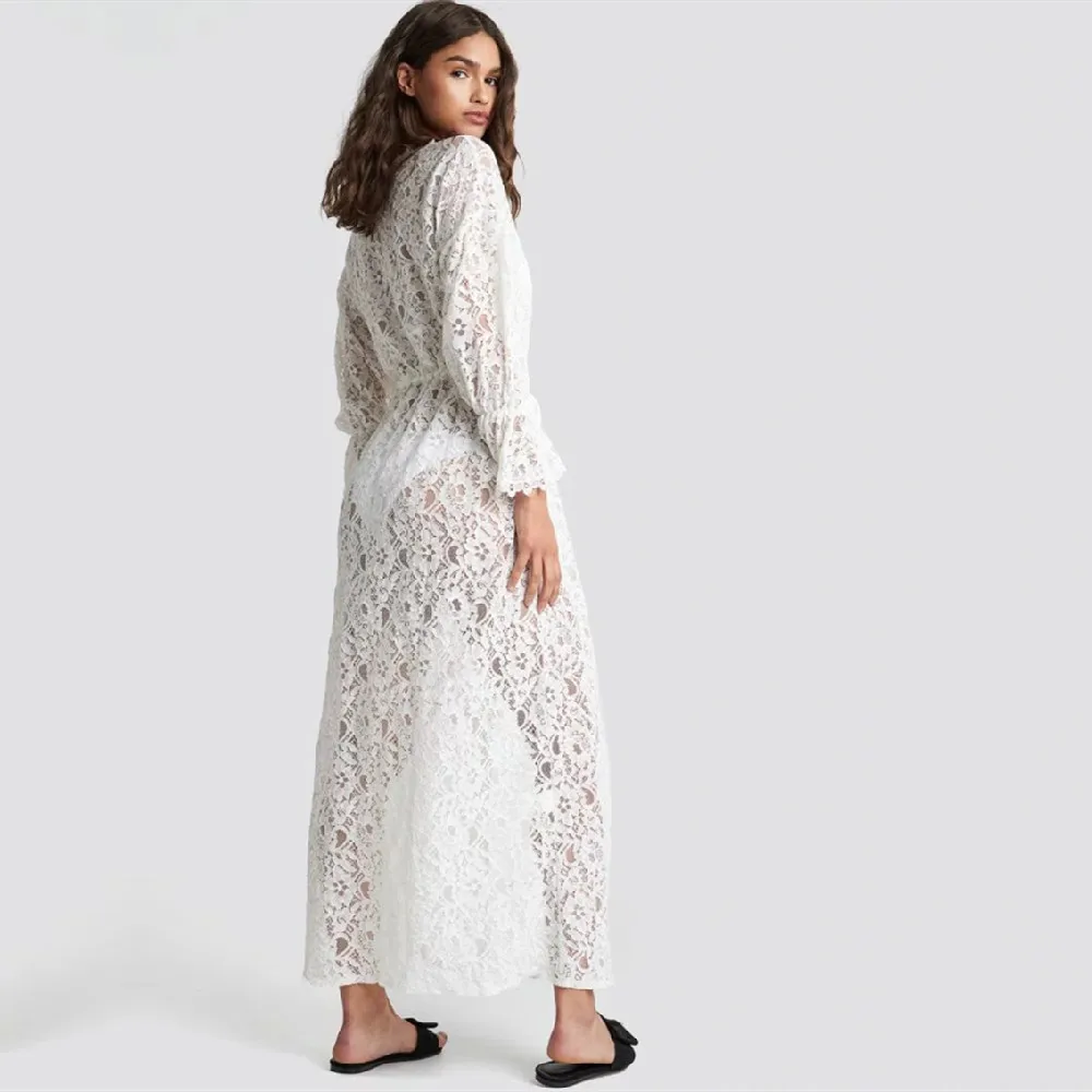 Туники для пляжа длинное кружевное пляжное платье женская накидка плавания