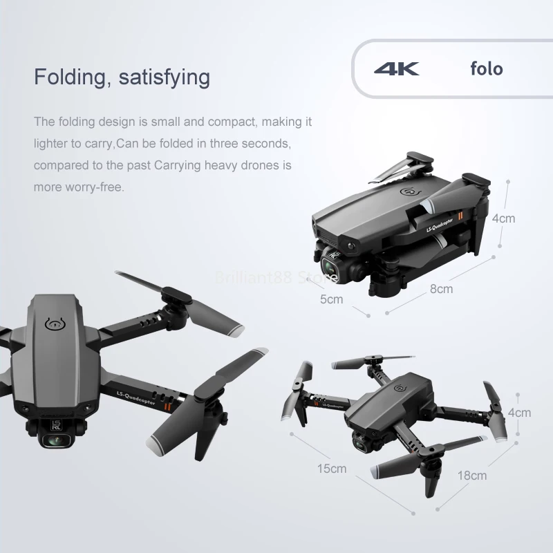 мини дрон jinheng xt6 4k 1080p hd с камерой wi fi fpv free global sh