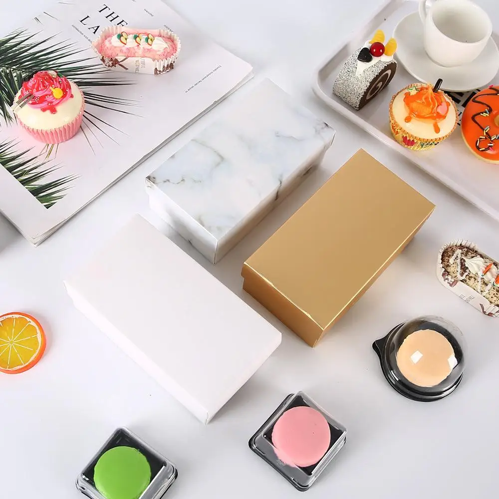 StoBag 10 шт. мраморная/Золотая/белая с крышкой бумажная коробка подарок на свадьбу