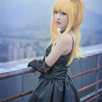 anime death note cosplay misa amane imitation leather dress sexy uniform cosplay costumes with gloves and socks and necklace