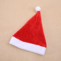 christmas ornaments gift plush santa hat adult hat party supplies adult short haired velvet hat party ornaments