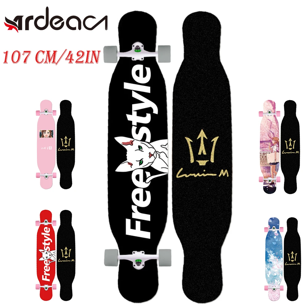 MS414 Dream Ⅰ 107 см/42 дюйма многоцветная печать Griptape dancing Street Longboard Abec-9 высокоскоростной хромированный стальной подшипник