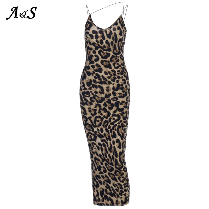 Женское длинное платье с леопардовым принтом Anbenser летнее платье-макси без