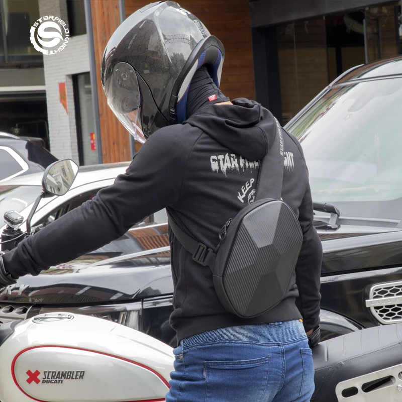 Рюкзак-сумка Мотоцикл Честер Мультифункциональный Карбоновый Ворс Наружные аксессуары для мотоцикла Шесть Звезд