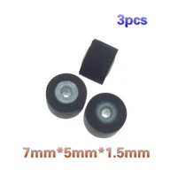 3pcs 7mm5mm1 5 wheel belt pulley rubber audio pressure pinch roller for vintage cassette deck tape recorder stereo player