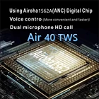 Воздушный 40 наушники-вкладыши TWS с 1562A чип Беспроводной Bluetooth наушники с зарядки чехол супер бас True светильник Сенсор PK супер 21 30 i90000 i99999