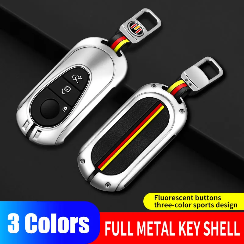 

Car Key Case Cover Key Bag For Mercedes Benz A C E S Class W205 W213 W221 W177 Styling Holder Shell Keychain Leather Accessories