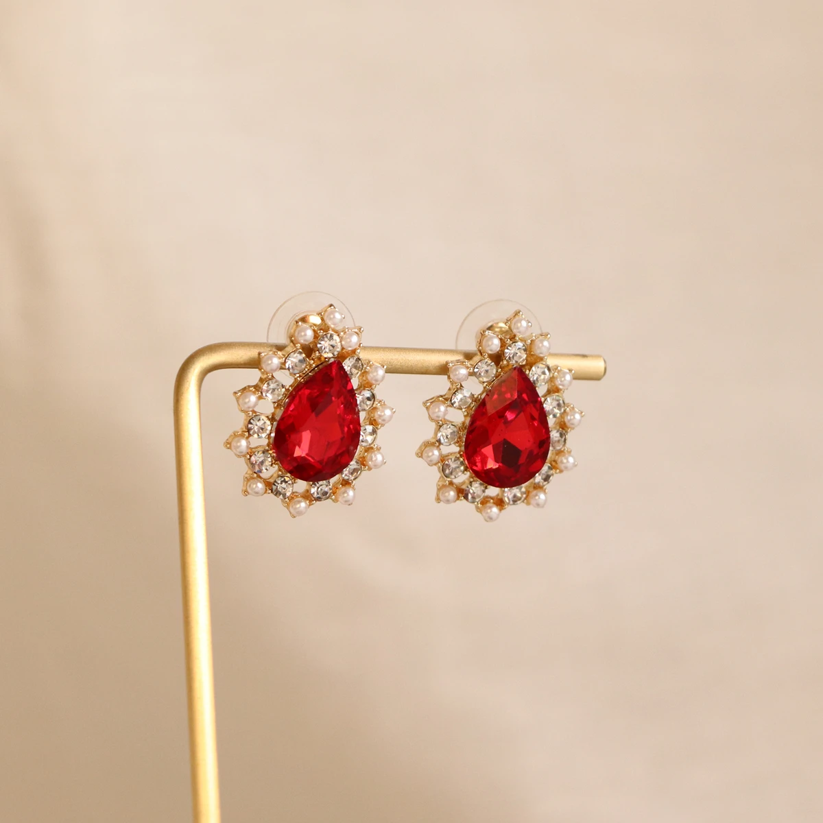 Серьги гвоздики в ретро стиле женские Изящные Ювелирные украшения с кристаллами