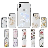 yndfcnb relief floral flower phone case for iphone 13 11 12 pro xs max 8 7 6 6s plus x 5s se 2020 xr cover