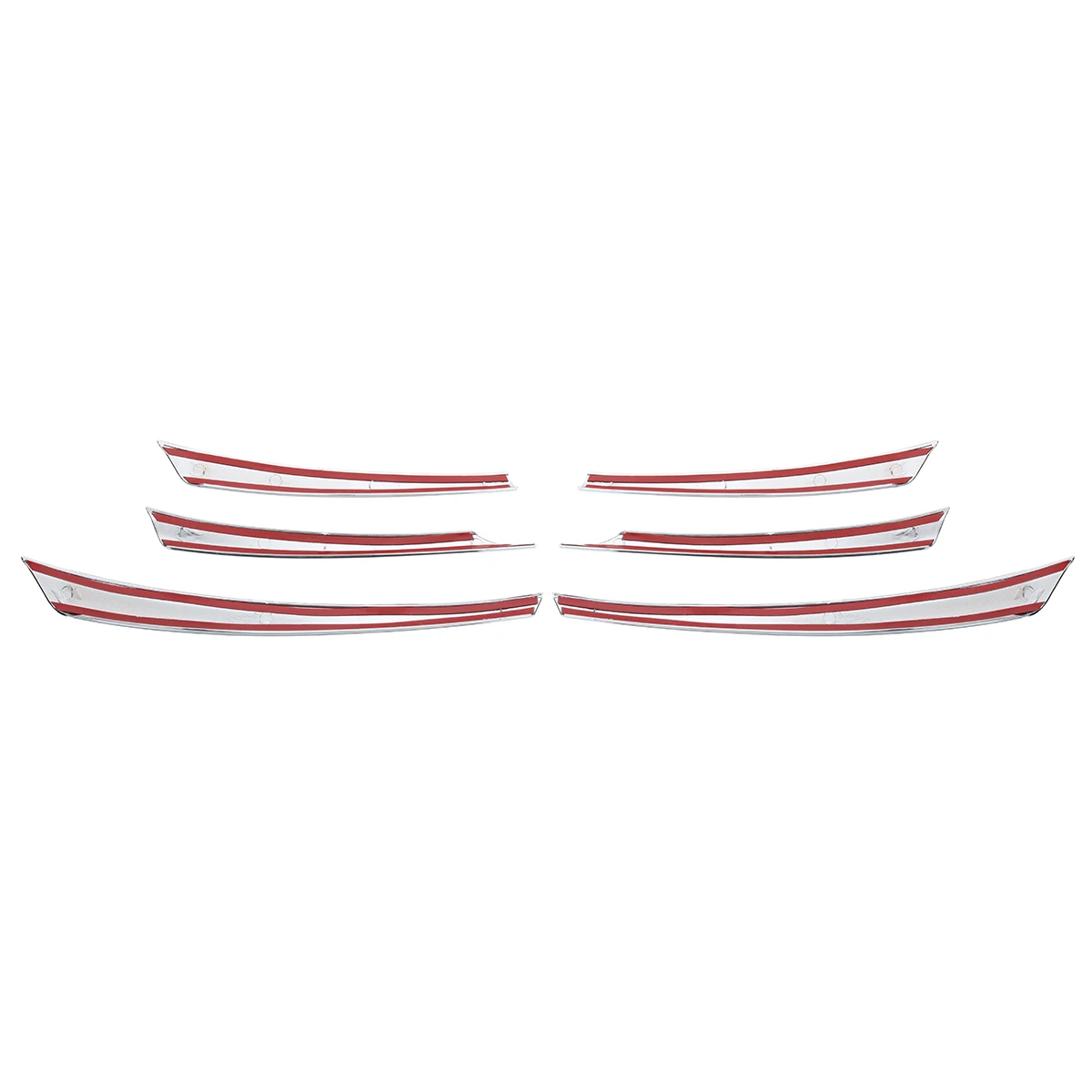 Наклейки на бампер автомобиля 6 шт. хромированные сетчатые накладки решетку