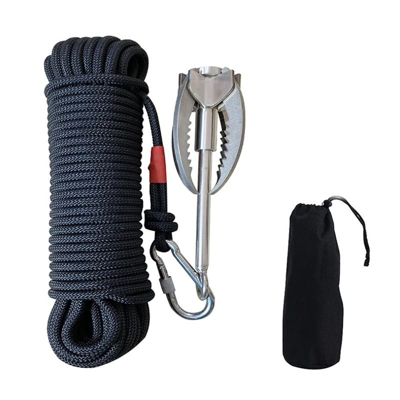

Outdoors Climbing Camping Hiking Fishing Survival Foldable Grappling Hook Claw Carabiner Tool Wall Equipment 23X7.5cm