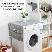 1pcsgeometric refrigerator cloth single door refrigerator dust cover pastoral double open towel washing machine cover towel