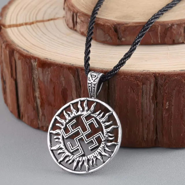 09 CHENGXUN ориентиром ожерелье-Компас талисман Viking Старший ФУТАРК кулона Valknut языческий амулет вегвизир скандинавский, норвежский подарок - Окраска металла: 09