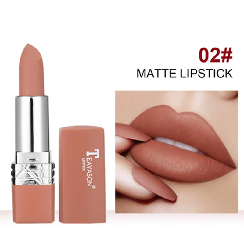 

Matte Velvet Peach Vampire Bean Paste Lipstick Women's Cosmetics Professional Make Up Artist High Quality Lasting Red Lip Gloss