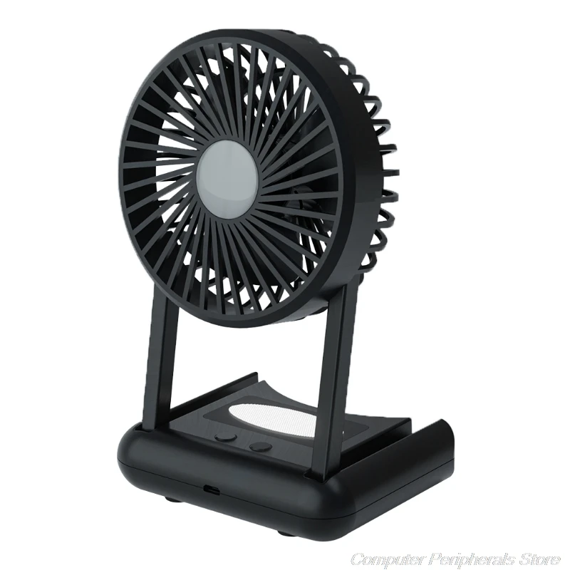 

Mini Silent Handheld Fan LED Night Light Fan Desktop Folding Small Electric Fan Portable Fan A10 21 Dropshipping