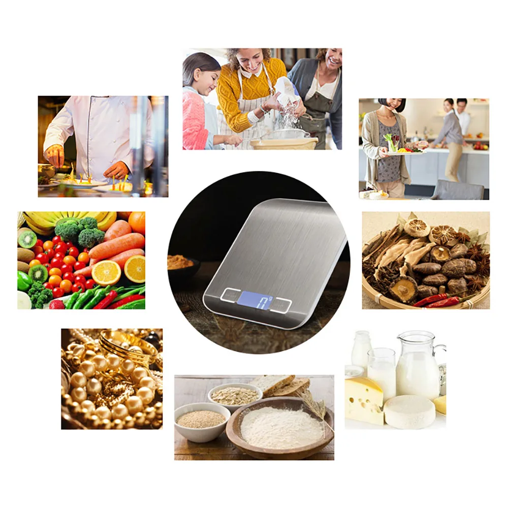 Кухонные весы MicroData измерительный прибор из нержавеющей стали 5 кг/1 г для