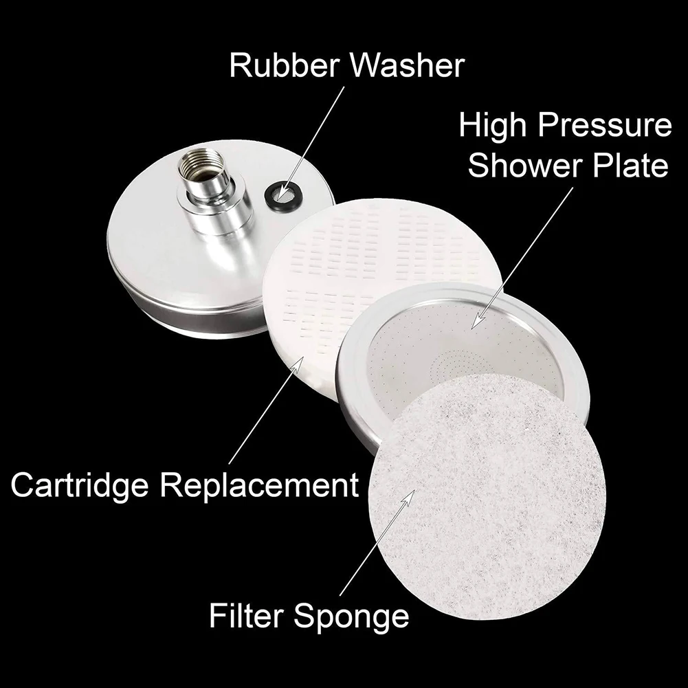 

5 inch Plastic Shower Head Water Filter Purifier Shower Head High Pressure Water Saving Hand Sprayer for Home Bathroom