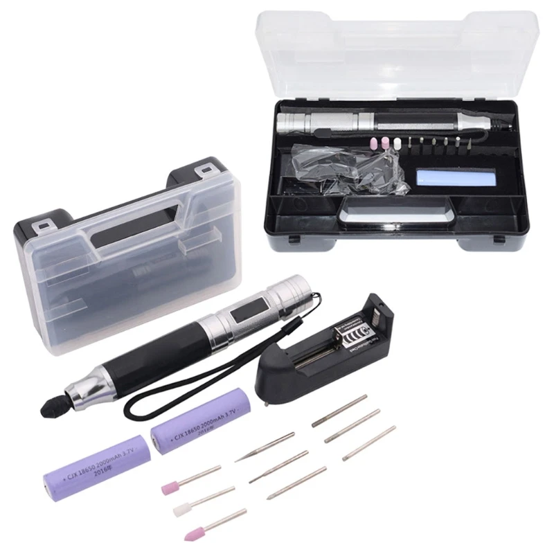 

DIY Engraving Pen Rechargeable Electric Carving Polishing Pen Portable Mini Driller Grinder for Metal Wood Jewelry Glass