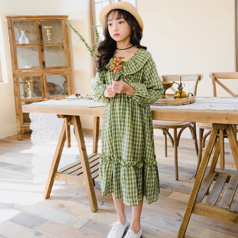 Новинка весна лето 2020 зеленый топ на бретелях для средних и больших девочек +