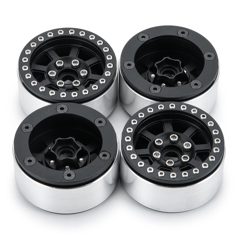 

YEAHRUN Metal 1.9'' Beadlock RC Wheel Rims 27mm Thickness for TRX4 D90 Axial SCX10 1/10 RC Rock Crawler Car Truck Parts