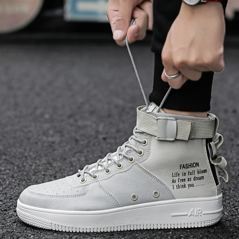 Кроссовки унисекс высокие спортивные ботильоны в стиле хип-хоп обувь для