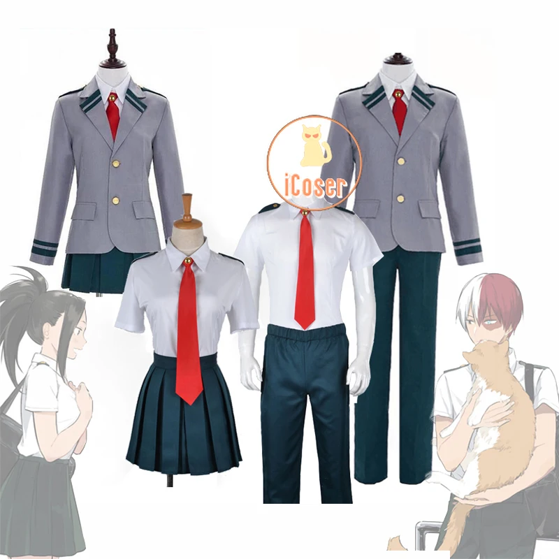 

Boku No Hero Academia Cosplay School Uniform My Hero Academia Midoriya Todoroki Bakugo Asui Tsuyu Himiko Toga Halloween Costume