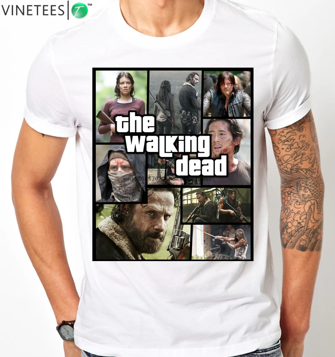 Ходячие мертвецы сезон 7 Rick Grimes Daryl Dixon Neegan AMC Мужская детская футболка|Мужские
