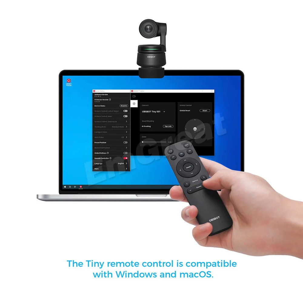 OBSBOT Tiny 4K Remote Control (Compatible with Windows and MacOS) 2.4GHz 10 Meters / 32.8ft Long Range | Электроника