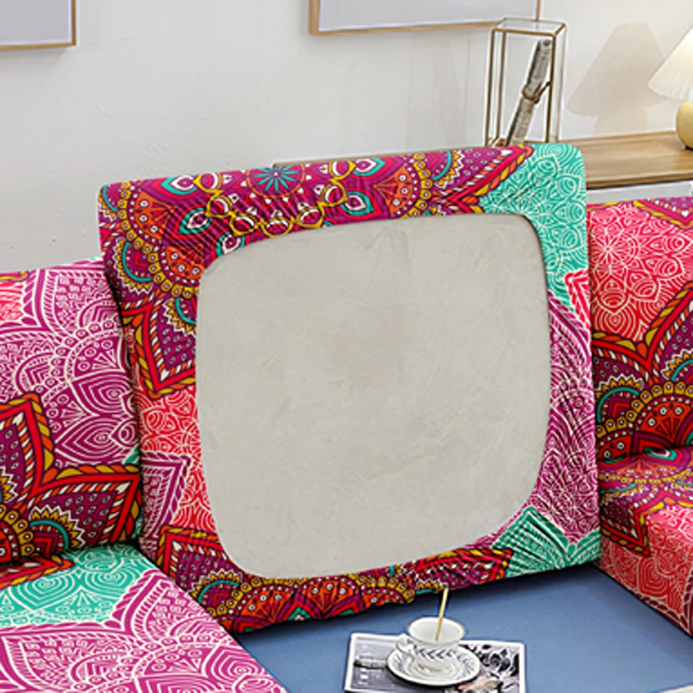 Эластичный чехол для диванной подушки с принтом мандалы кресла гостиной угловой