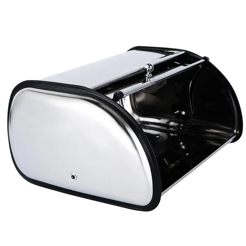 

Stainless Steel Bread Box Bread Storage Case Container Kitchen Bread Box Kitchen Gadget For Bakery (Small Size 34X23X14.5CM )