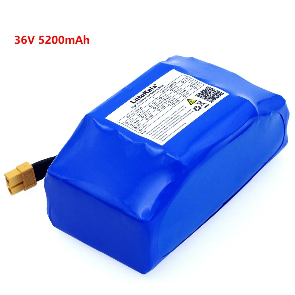 

36V 5.2Ah 5200mah high drain 2 wheel electric scooter self balancing lithium battery pack for Self-balancing Fits 6.5" 7"