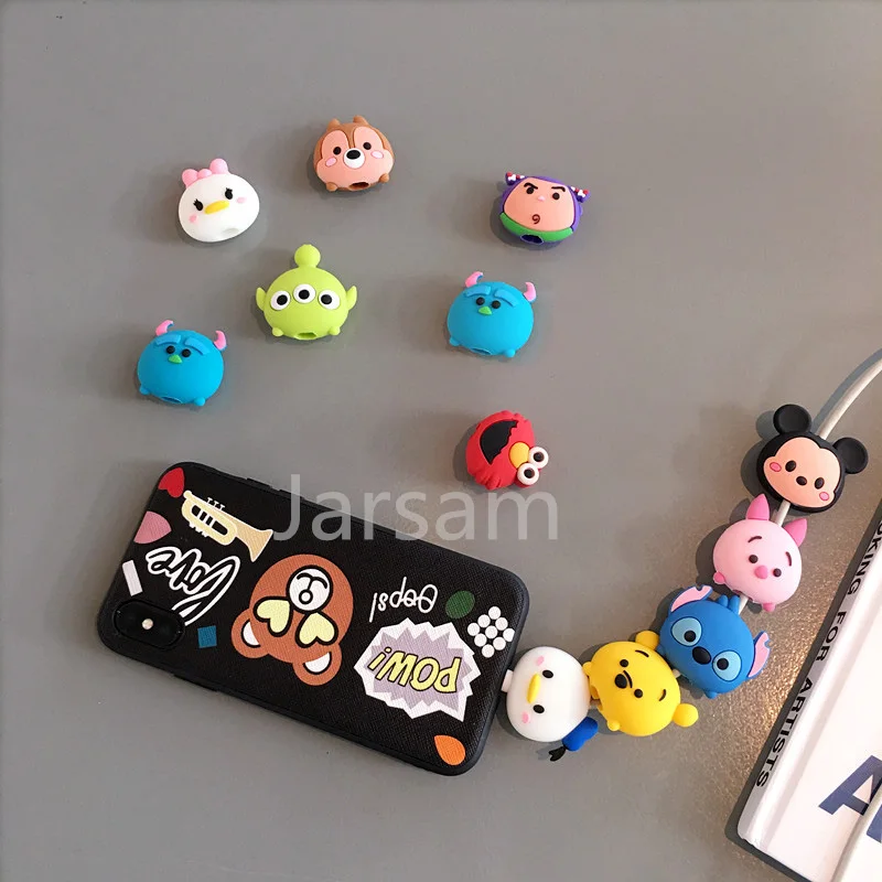 Cartoon Protector Cable Cord Saver Cover Coque For iPhone 8 Plus 4 4S 5 5S SE 5C 6 6S 7 X Xs Max XR Funda case | Мобильные телефоны