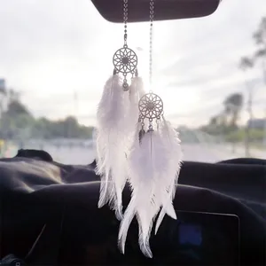 1pcs car pendant hanging decor dream catcher feathers handmade wall car ornament craft home decoration wind chime free global shipping