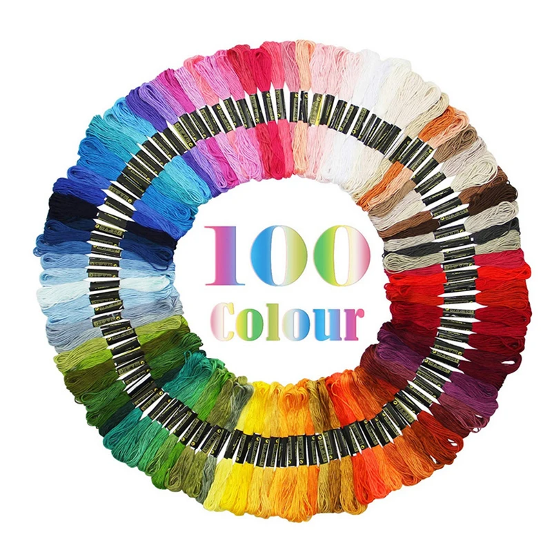 Новинка 50/100 шт. нить для шелковой ветки случайная цветная вышивки своими руками