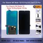 Super Amoled для Xiaomi Mi Note 10 Mi Note 10 Lite Mi Note 10 Pro  CC9 Pro ЖК-дисплей Edge Screen Touch Screen