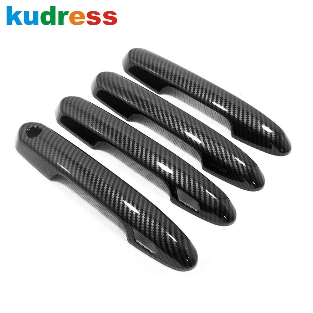 

4 шт., накладки на дверные ручки из углеродного волокна для Toyota Highlander Hybrid 2021 2022