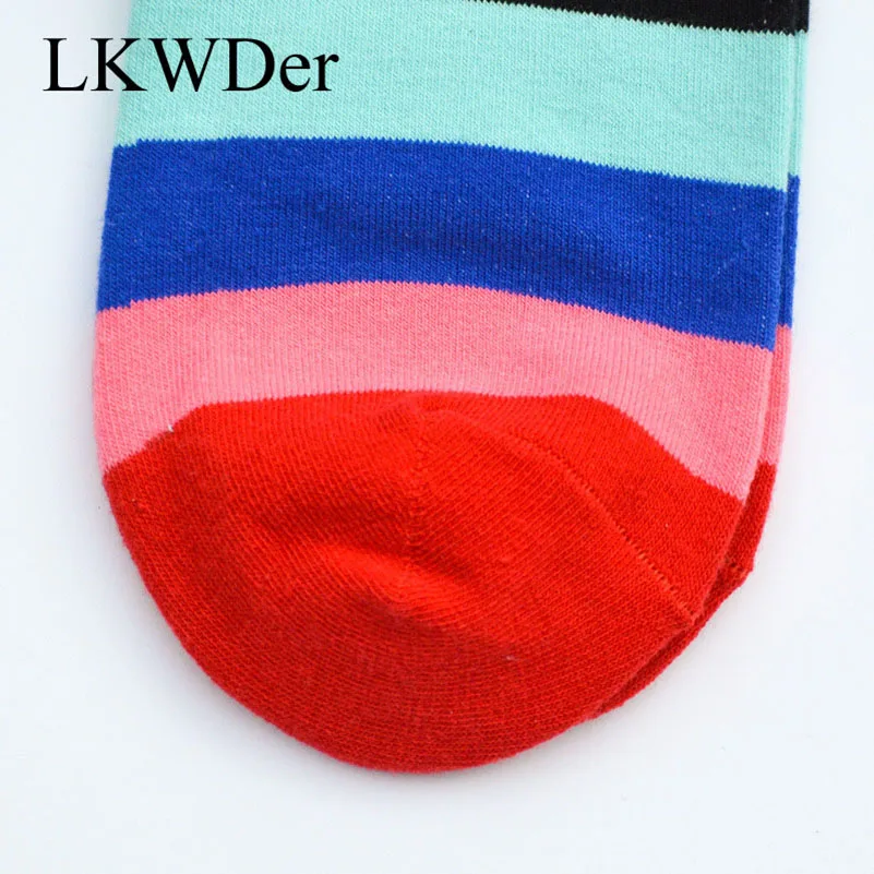 LKWDer 6 пар мужские забавные носки Calcetines Happy носки для мужчин Chaussette Homme красочные полосатые Meias удобные теплые носки