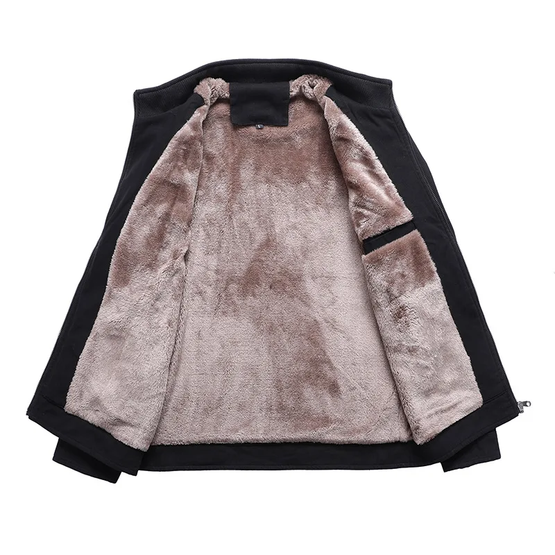 Мужская теплая флисовая куртка повседневная куртка-бомбер в стиле милитари