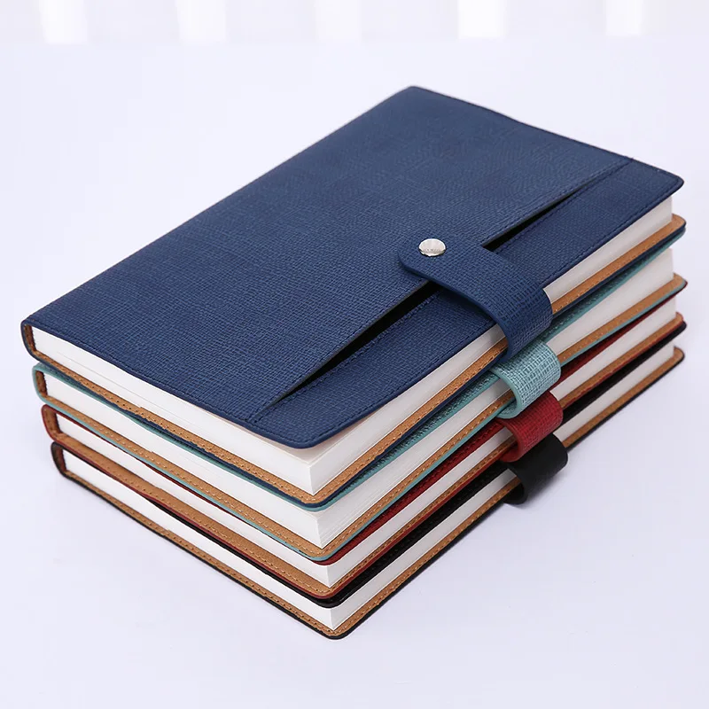 

Soft Leather A5 Size Note Books Business Customized Notebooks Manufacturer Metal Snap Fastener Journals Notepad Gift Stationery