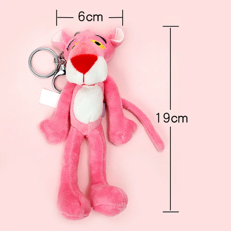 

Naughty Leopard Pink Panther Key Chain Plush Stuffed Toys Baby Kids Doll Brinquedos Christmas Gift For child