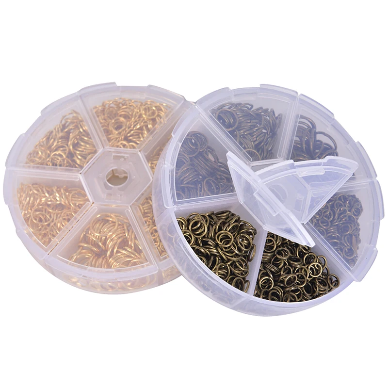 

Разрезные кольца для изготовления украшений, розовое золото, 1 коробка